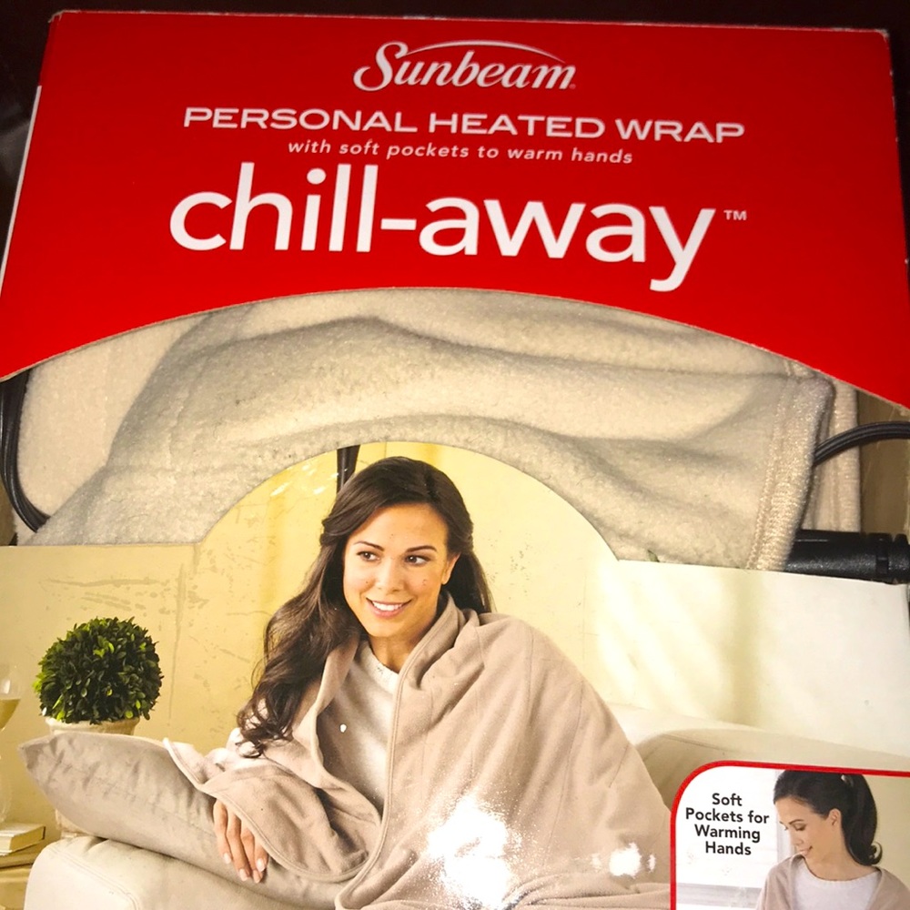Person heated wrap chill away